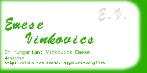 emese vinkovics business card